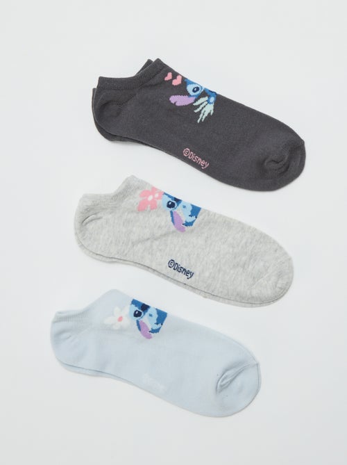 Setje met 3 paar enkelsokjes 'Stitch' - Kiabi