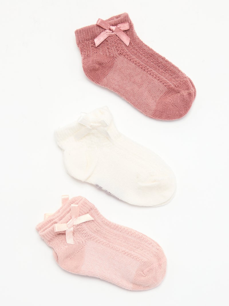 Setje met 3 paar fantasiesokken Rose - Kiabi