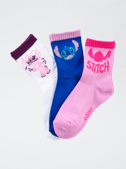 Setje met 3 paar katoenen sokken 'Disney' 'Stitch' - Kiabi
