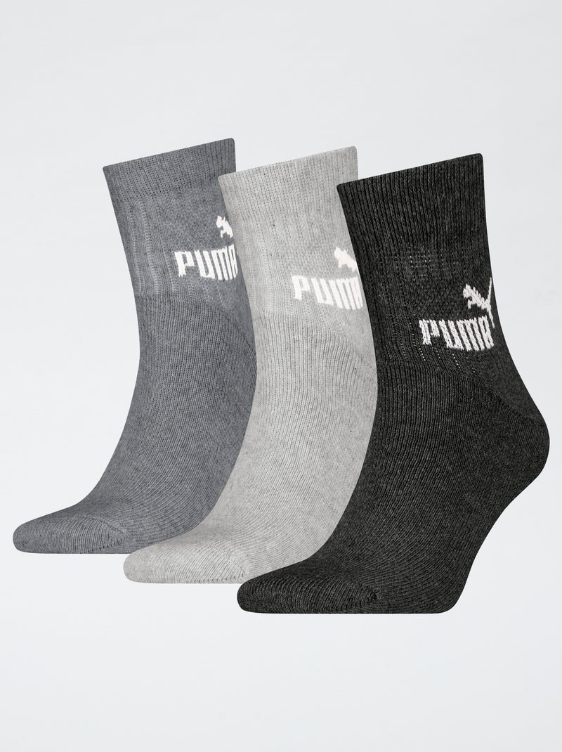 Setje met 3 paar 'Puma'-sokken GRIJS - Kiabi