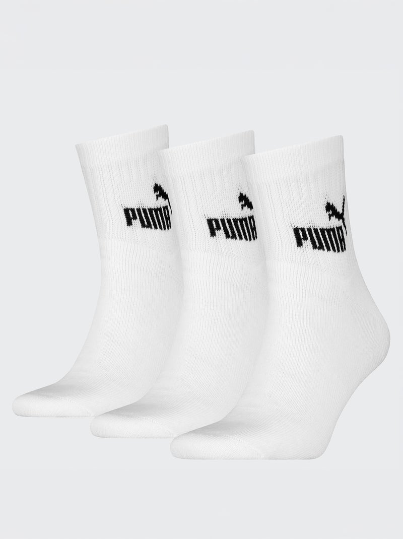 Setje met 3 paar 'Puma'-sokken WIT - Kiabi