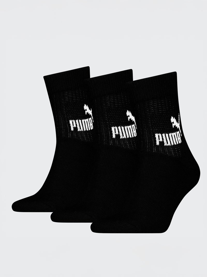 Setje met 3 paar 'Puma'-sokken ZWART - Kiabi