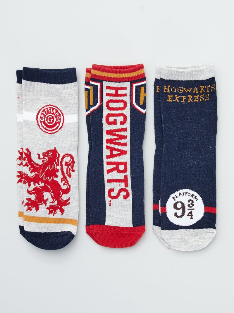 Setje met 3 paar sokken - Harry Potter BLAUW - Kiabi