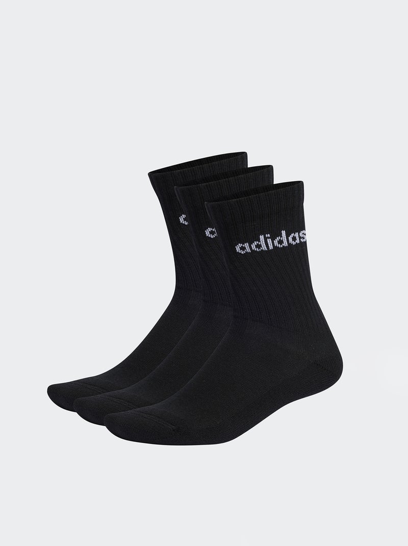 Setje met 3 paar sokken 'adidas' zwart - Kiabi