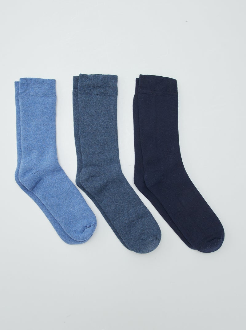 Setje met 3 paar sokken BLAUW - Kiabi