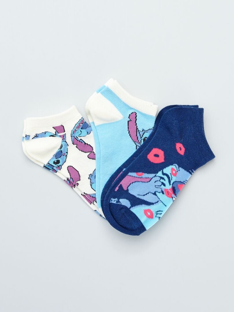 Setje met 3 paar sokken met Stitch-print BIEGE - Kiabi