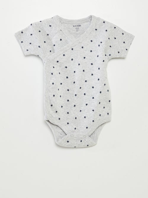 Setje met 3 rompertjes met overslagkraagje - Kiabi