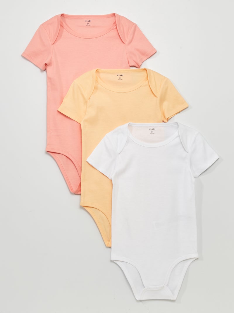 Setje met 3 rompertjes ROSE - Kiabi