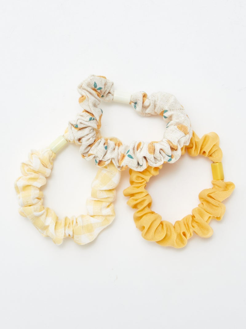 Setje met 3 scrunchies GEEL - Kiabi