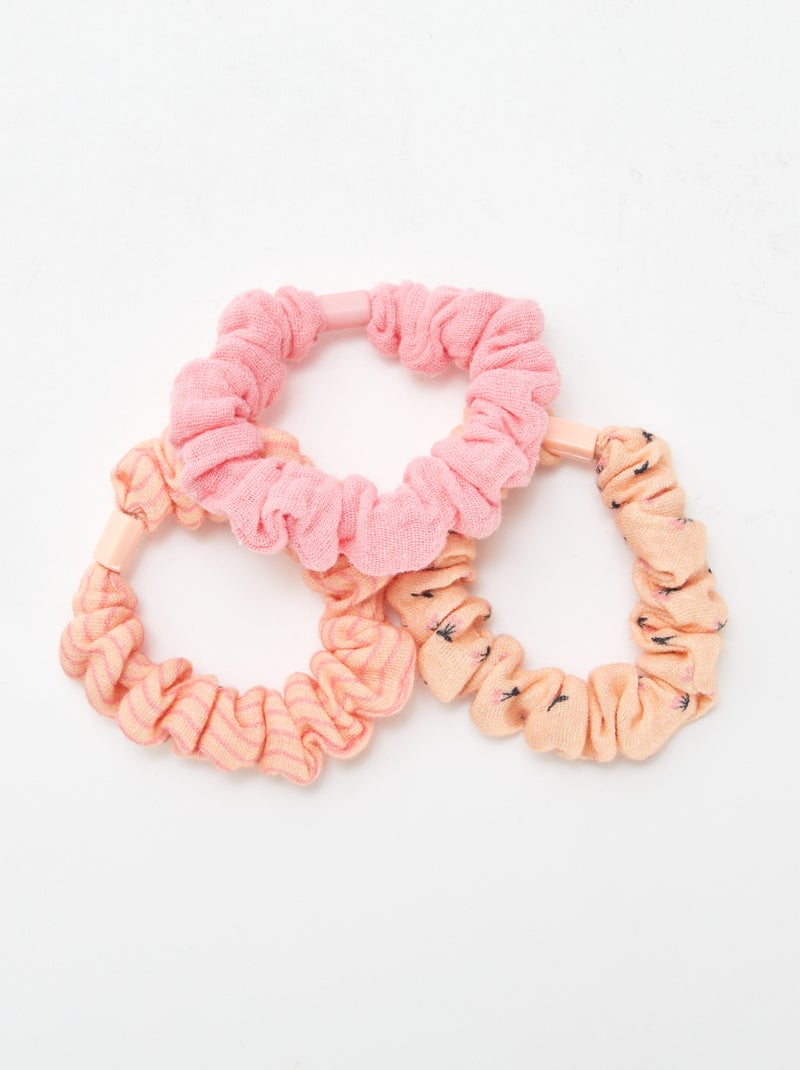 Setje met 3 scrunchies ORANJE - Kiabi