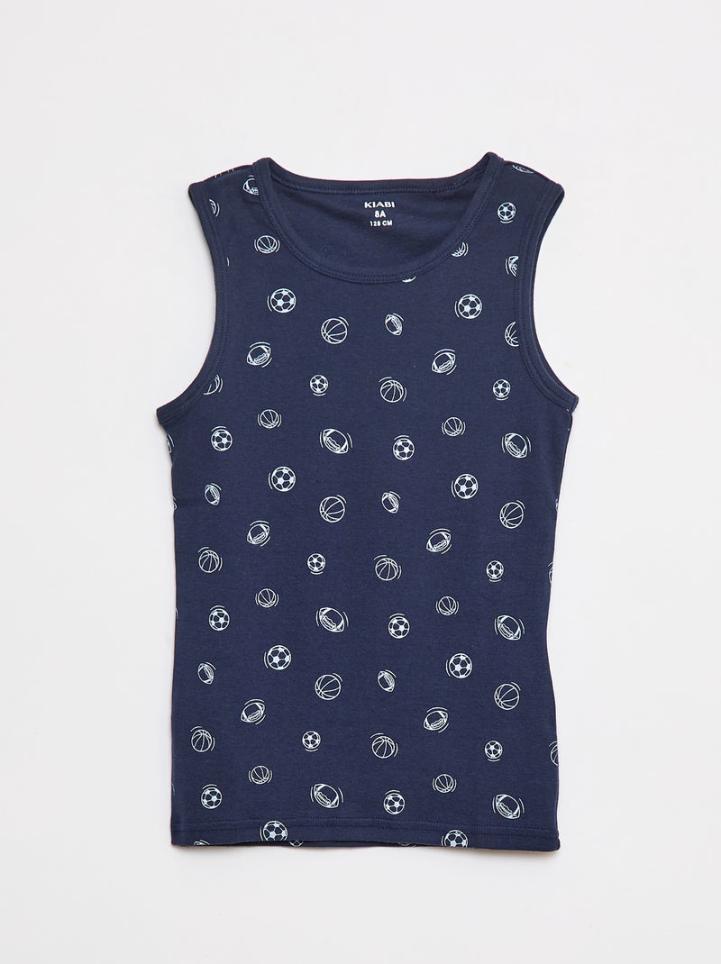 Setje met 3 singlets Blauw - Kiabi