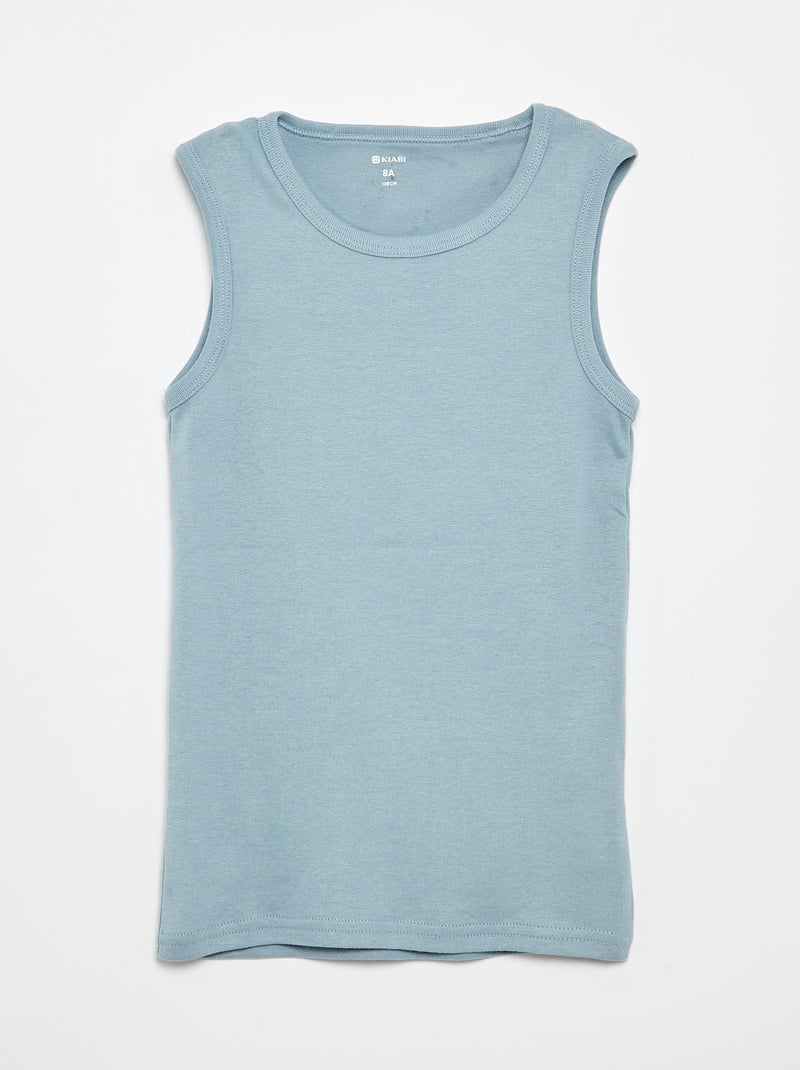 Setje met 3 singlets Blauw - Kiabi