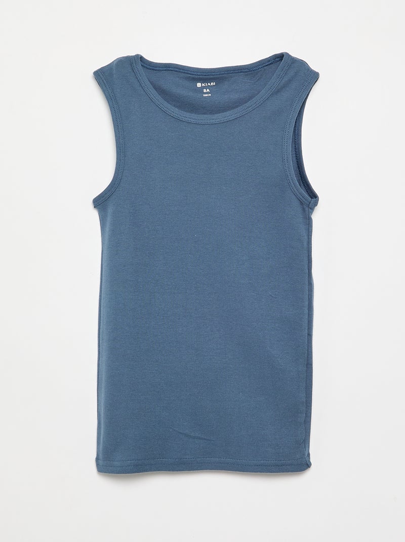 Setje met 3 singlets Blauw - Kiabi