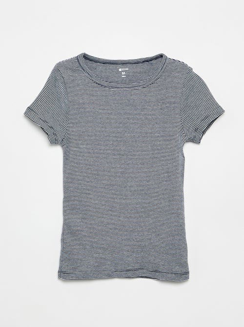 Setje met 3 slim-fit shirts met korte mouw - Kiabi