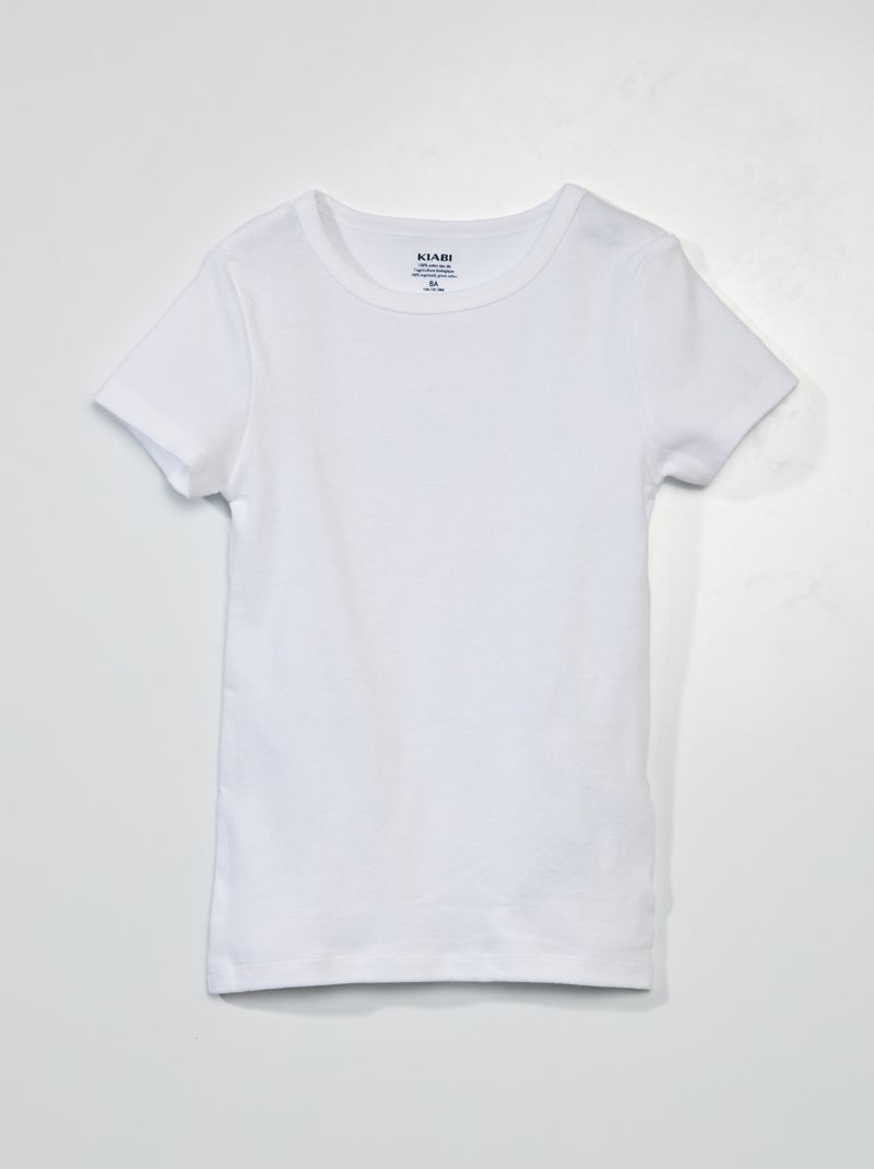 Setje met 3 slim-fit shirts met korte mouw BLAUW - Kiabi
