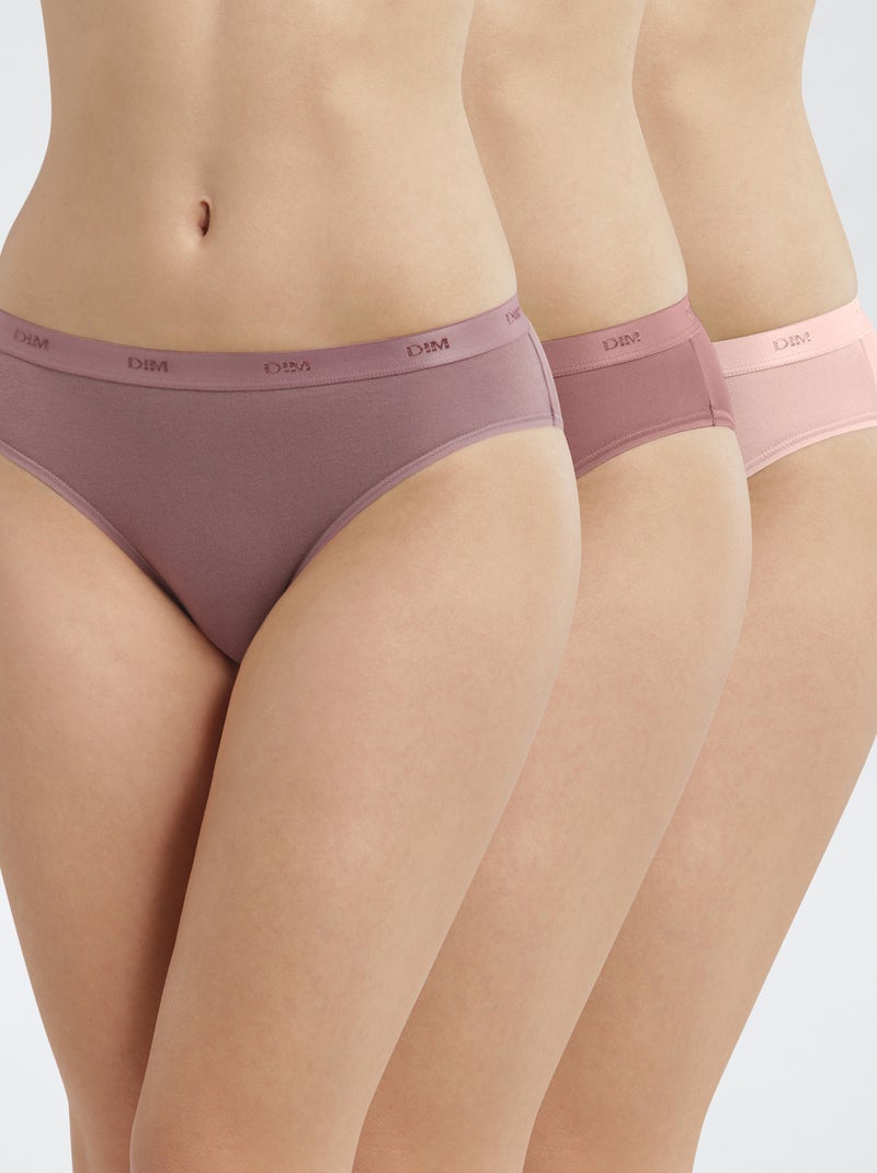 Setje met 3 slips 'DIM' Rose - Kiabi