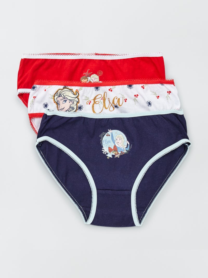 Setje met 3 slips met Frozen-print BLAUW - Kiabi
