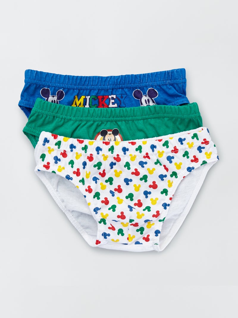 Setje met 3 slips met Mickey-print BIEGE - Kiabi