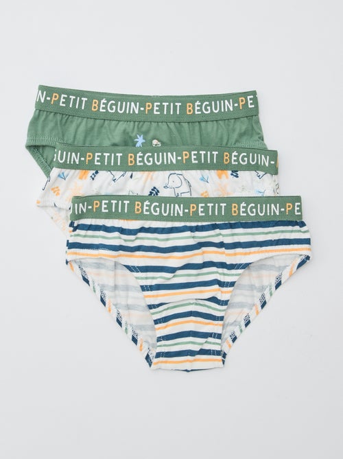 Setje met 3 slips met print 'Petit Béguin' - Kiabi