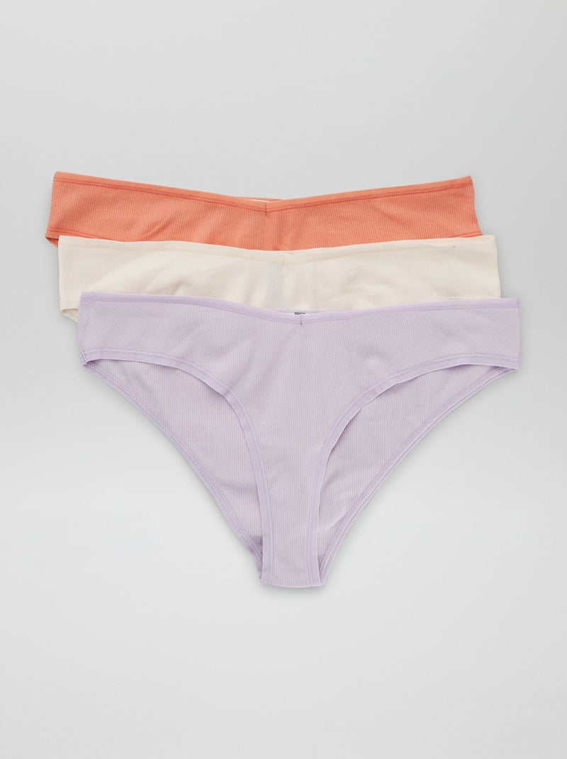 Setje met 3 slips ROSE - Kiabi