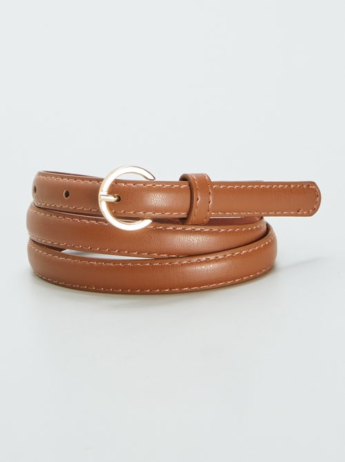 Setje met 3 smalle effen riemen - Kiabi