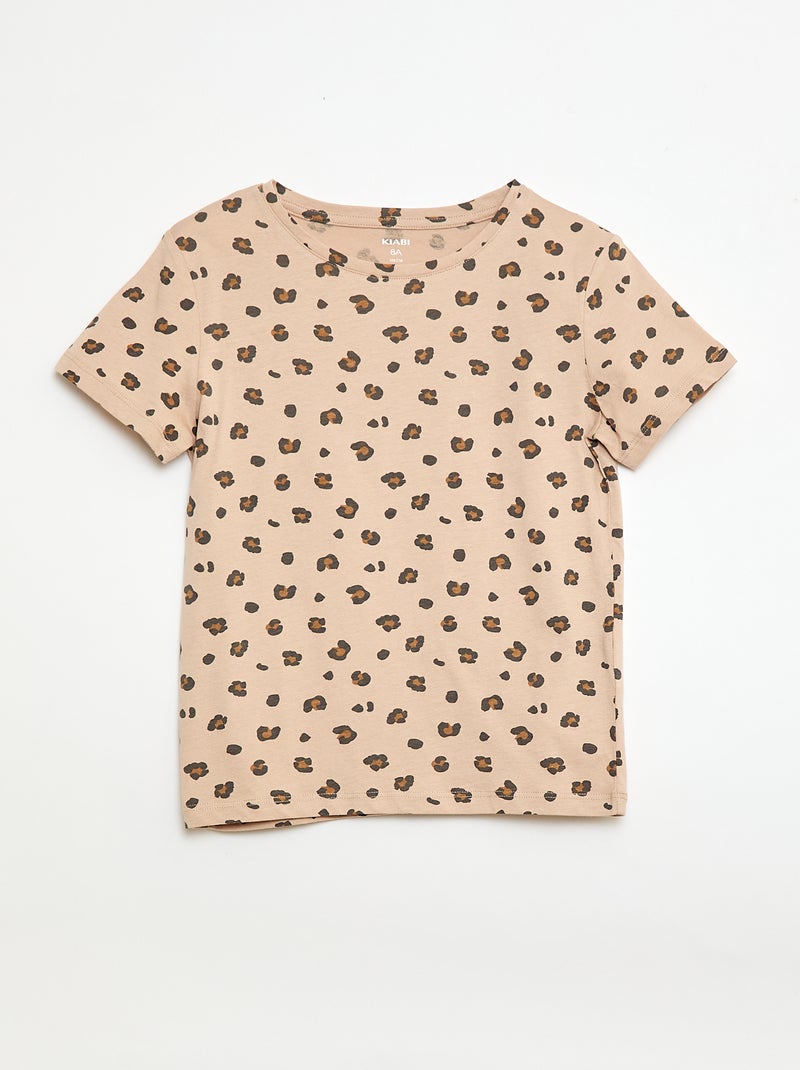 Setje met 3 T-shirts met korte mouw Biege - Kiabi