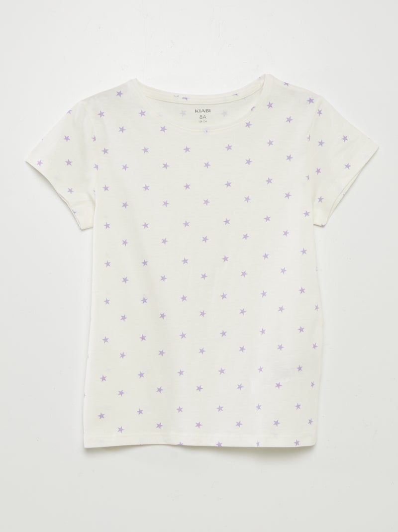 Setje met 3 T-shirts met korte mouw PAARS - Kiabi
