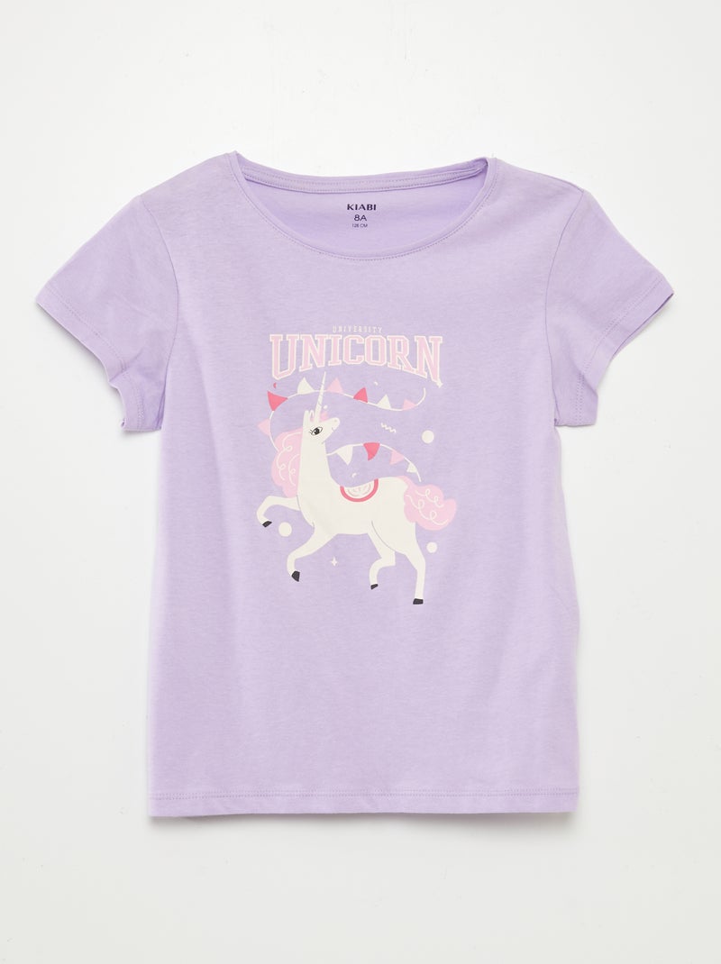 Setje met 3 T-shirts met korte mouw PAARS - Kiabi