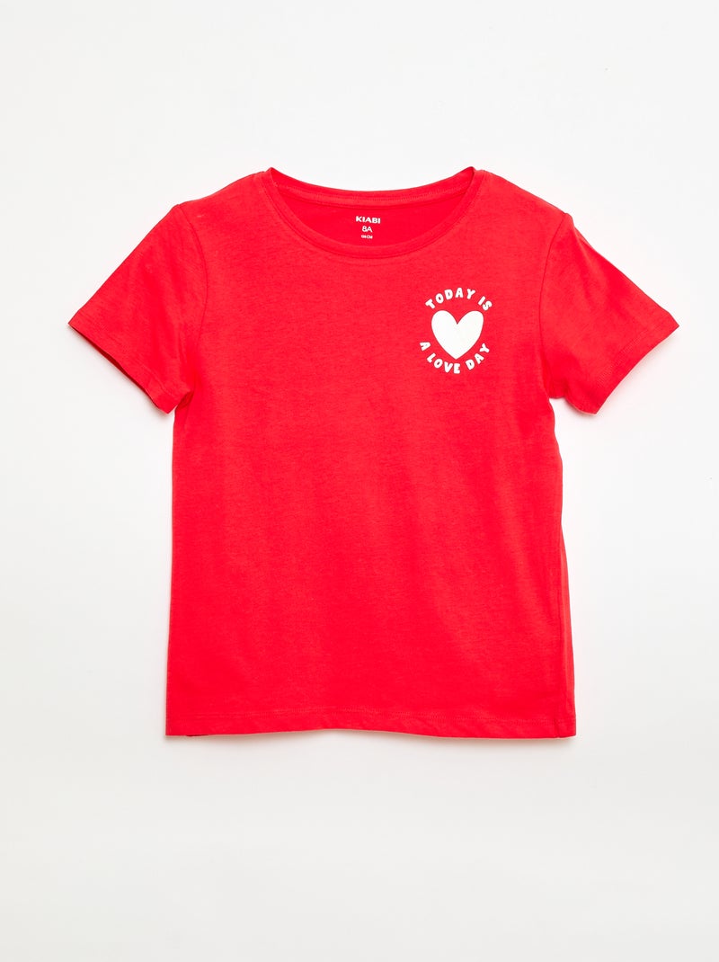 Setje met 3 T-shirts met korte mouw Rood - Kiabi