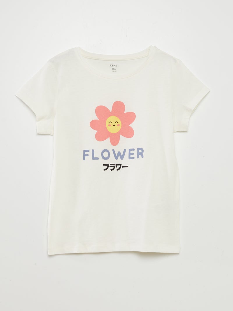 Setje met 3 T-shirts met korte mouw WIT - Kiabi