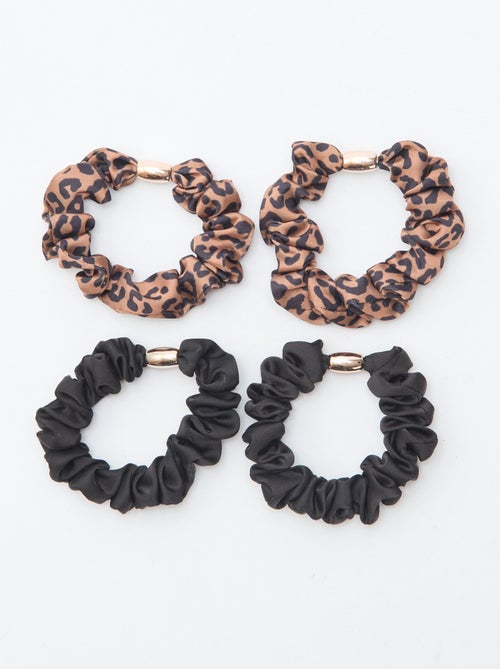 Setje met 4 gesatineerde haarelastiekjes - Kiabi