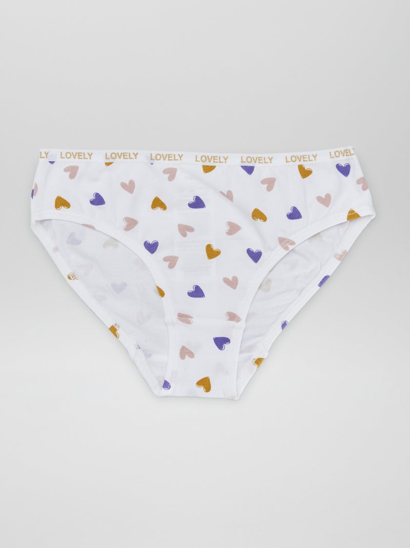 Setje met 4 onderbroekjes met print WIT - Kiabi