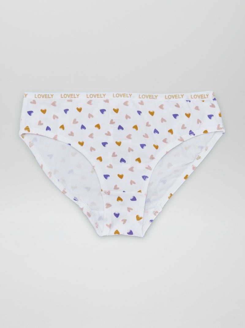 Setje met 4 onderbroekjes met print WIT - Kiabi