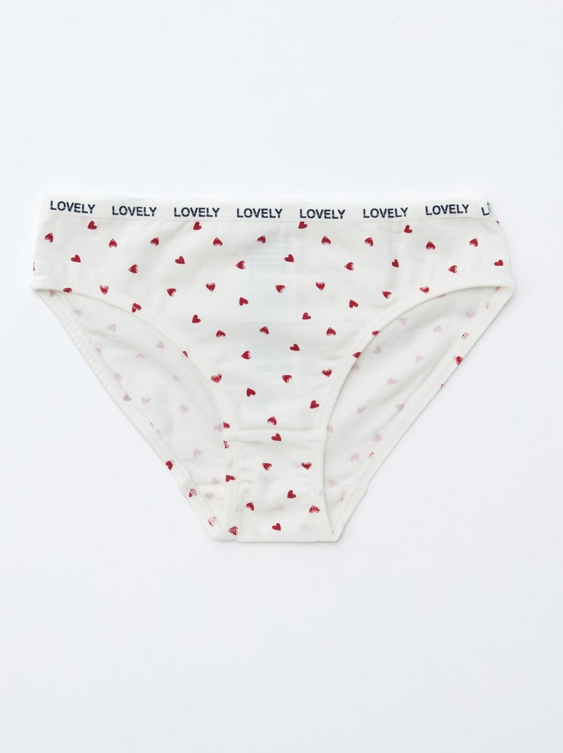 Setje met 4 onderbroekjes met print Wit - Kiabi
