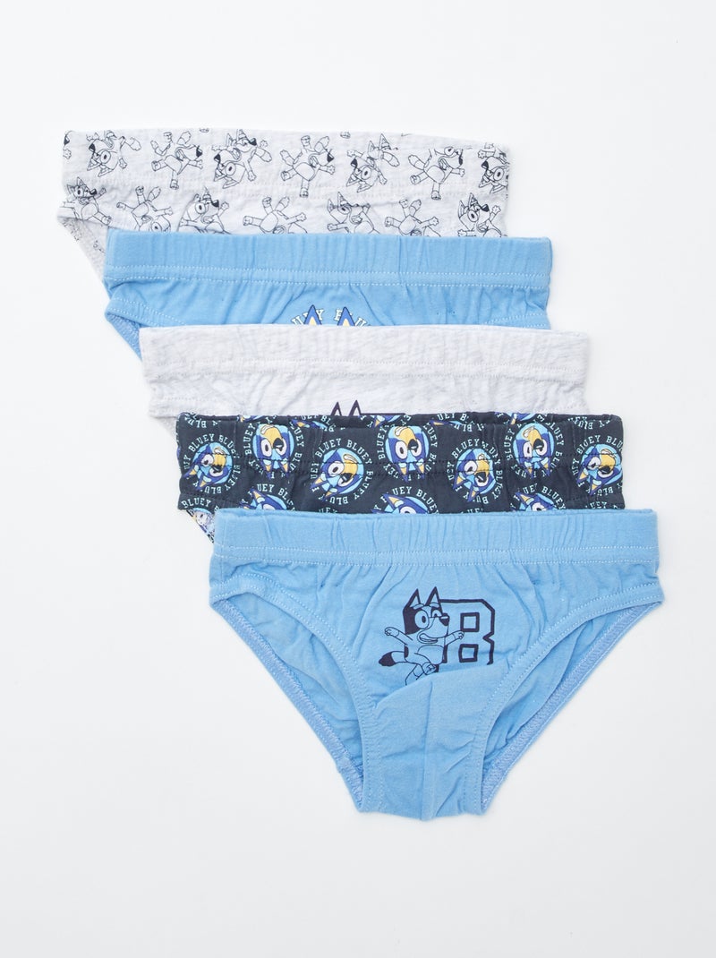 Setje met 5 'Bluey'-slips Blauw - Kiabi