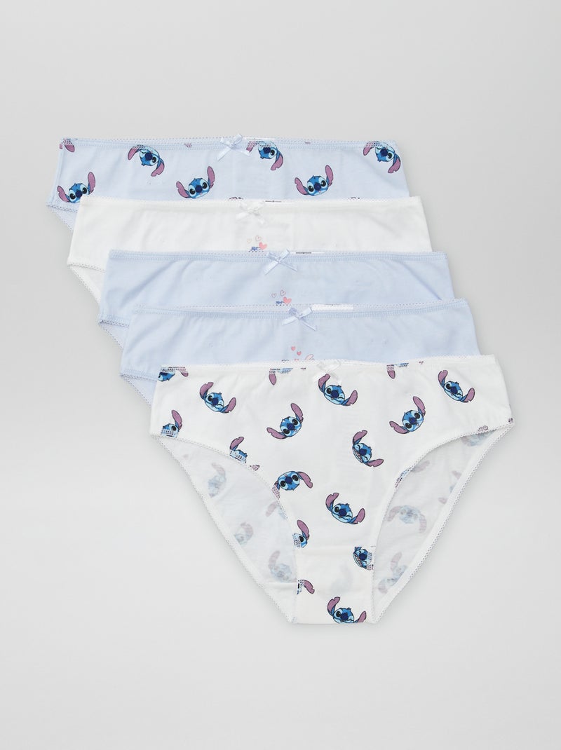 Setje met 5 'Disney'-onderbroekjes met 'Stitch'-print BLAUW - Kiabi