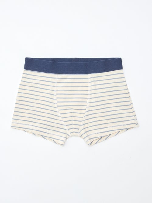 Setje met 5 effen en bedrukte boxershorts - Kiabi