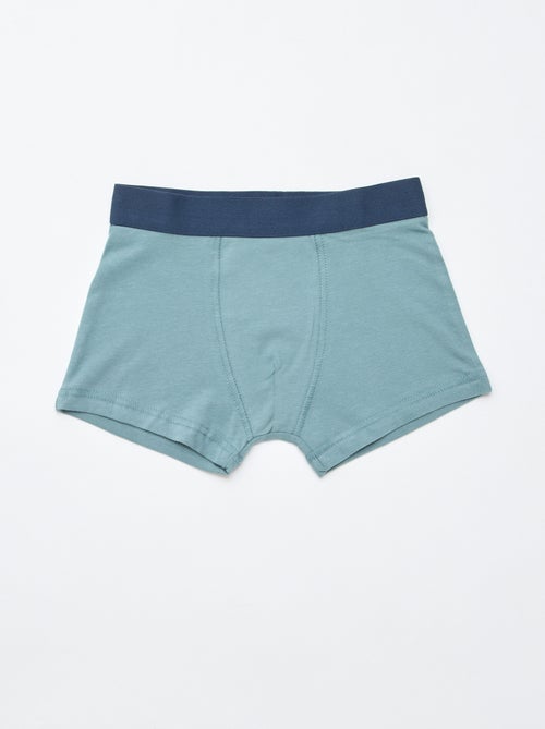 Setje met 5 effen en bedrukte boxershorts - Kiabi
