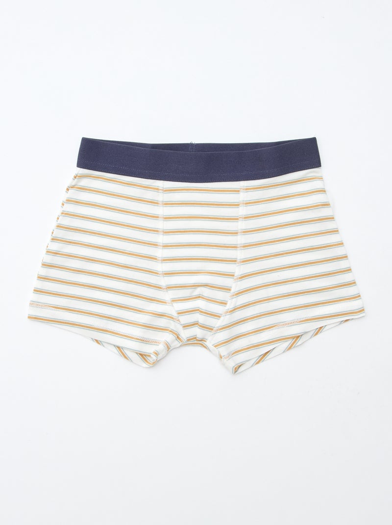 Setje met 5 effen en bedrukte boxershorts Oranje - Kiabi