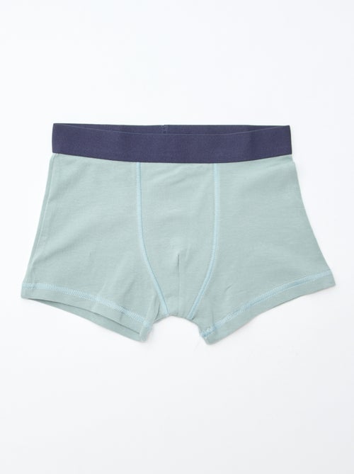 Setje met 5 effen en bedrukte boxershorts - Kiabi