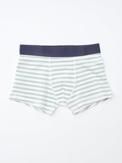 Setje met 5 effen en bedrukte boxershorts - Kiabi