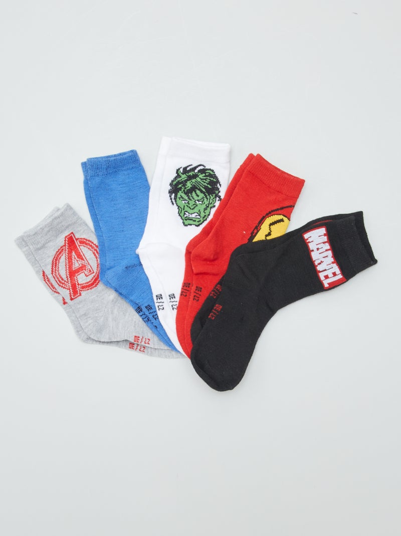 Setje met 5 paar 'Avengers'-sokken GEEL - Kiabi