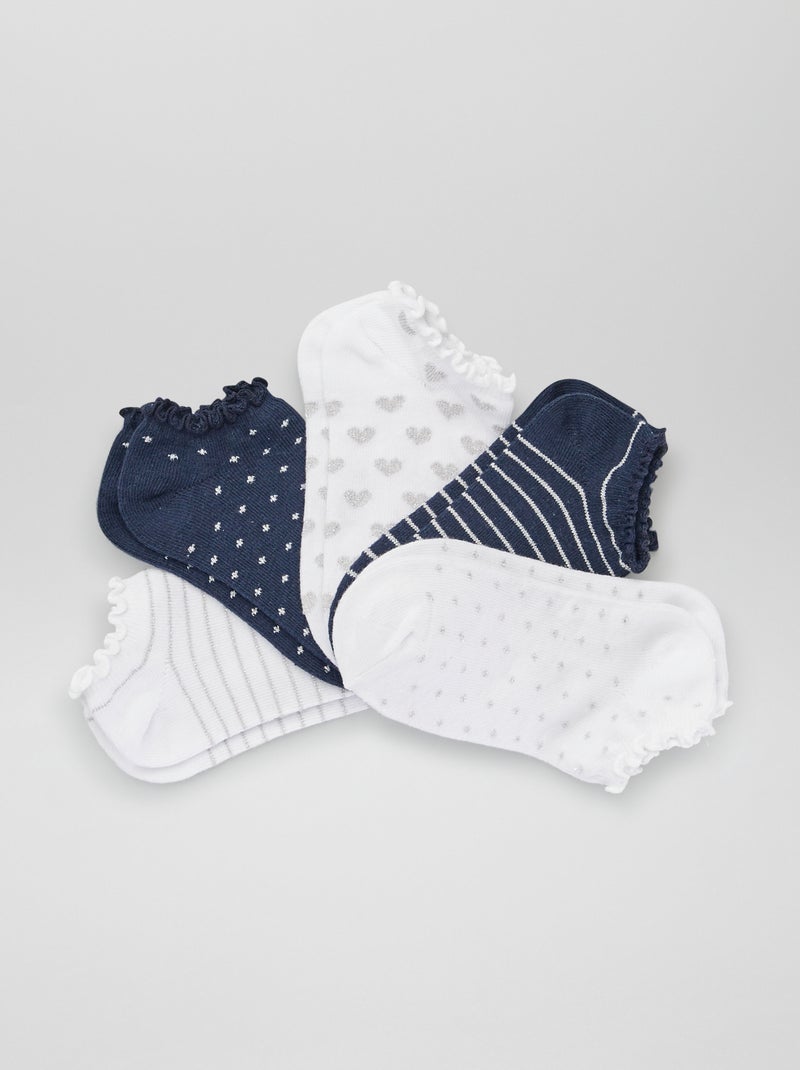Setje met 5 paar sokken BLAUW - Kiabi