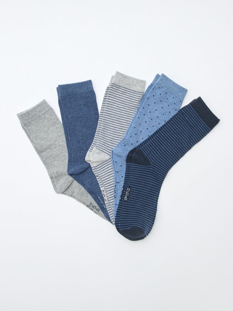 Setje met 5 paar sokken Blauw - Kiabi