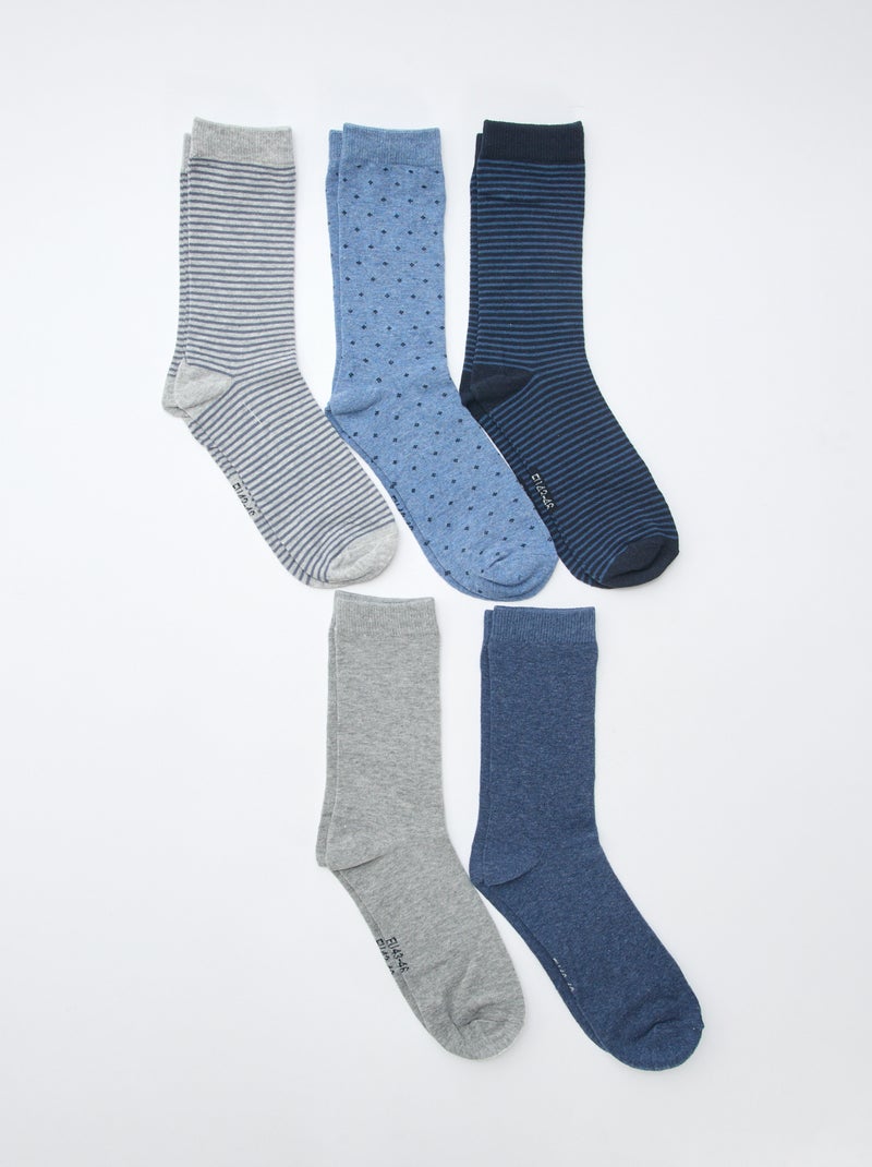 Setje met 5 paar sokken Blauw - Kiabi