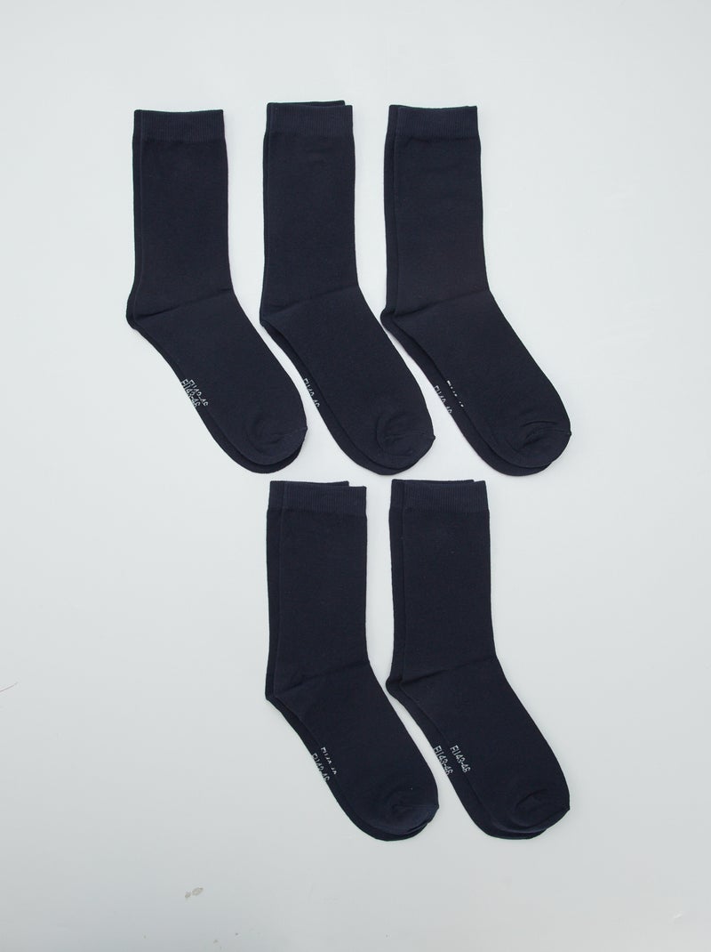 Setje met 5 paar sokken BLAUW - Kiabi
