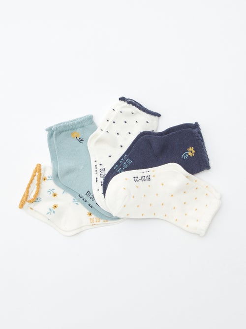 Setje met 5 paar sokken van stretchtricot - Kiabi