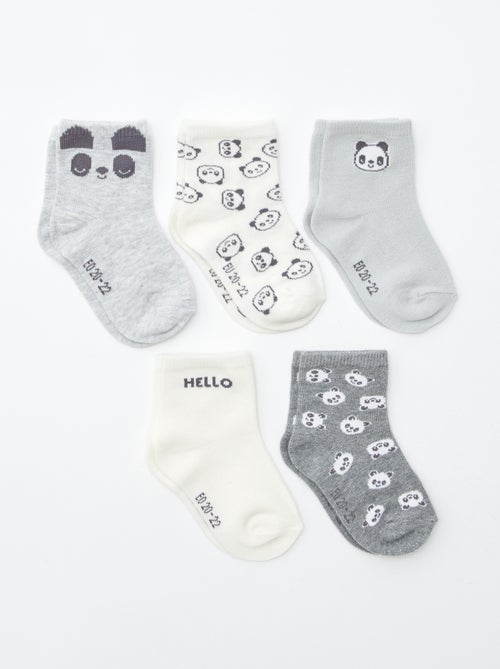 Setje met 5 paar sokken van stretchtricot - Kiabi