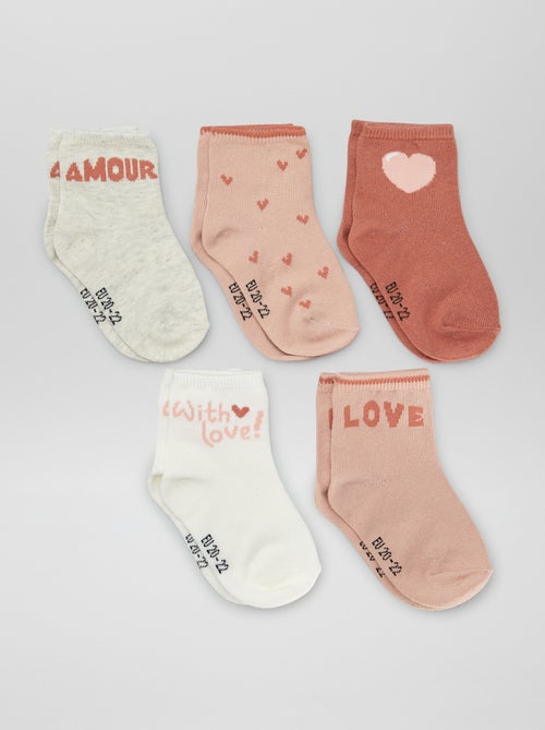 Setje met 5 paar sokken van stretchtricot - Kiabi