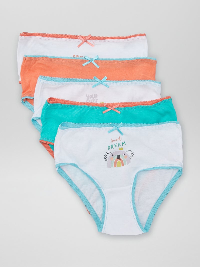 Setje met 5 slips met dierenprints ROSE - Kiabi